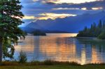 Sunrise On Lake Clark In Lake Clark National Park, Southcentral, Alaska